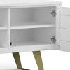63" Solid Wood TV Media Stand with Handcrafted Finish, Cord Management, and Anti-Tip Kit Included for Living Room and Bedroom - 4 of 4