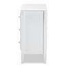 Baxton Studio 3 Drawer Naomi Wood Bedroom Chest White/Gold: Elegant Storage Solution with Anti-Tip Hardware - 4 of 4