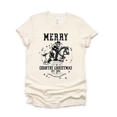 Simply Sage Market Women's Merry Country Christmas Short Sleeve Graphic Tee