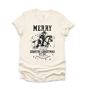 Simply Sage Market Women's Merry Country Christmas Short Sleeve Graphic Tee - 1 of 2
