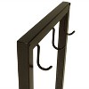 Sunnydaze Indoor/Outdoor Steel Fire Pit or Fireplace Firewood Log Rack Holder with Hooks - 30" - 3 of 4