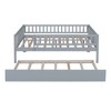 NicBex Twin Size Modern Wooden Daybed with Trundle, Guardrail & Open Storage for Bedroom and Living Room - 4 of 4