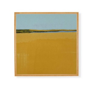 Deny Designs Alisa Galitsyna Where Blue Meets Gold Framed Wall Art Bamboo - 1 of 3