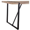 PAGED 55" Rectangle Dining Table Rustic Kitchen Table with MDF Tabletop and Metal Legs, Living Room Table for 4/6 Person - 4 of 4