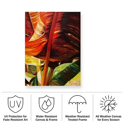 Suzanne Wilkins Vibrant Red and Orange Outdoor Canvas Print 14x19