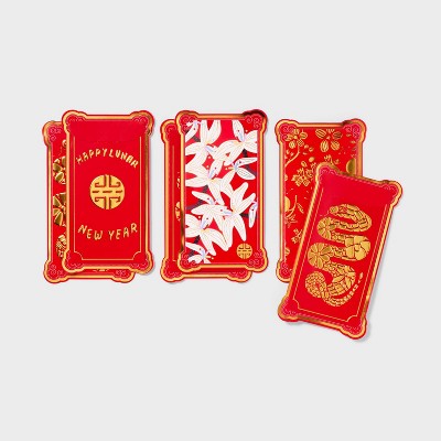 6ct Lunar New Year Red Envelopes - Red