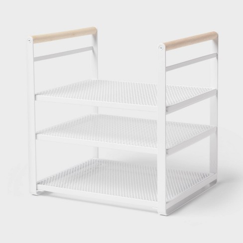Metal 3-tier Adjustable Shelf Box Organizer White - Brightroom™ : Target
