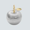 Classic Touch 5.9"H Silver Apple shaped Large Jar - 2 of 3