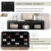 QingMoon 24 Shoe Cubby Console, Square Shoe Rack, Versatile Sideboard, Shoe Storage Cabinet with Curved Base for Hallway, Living Room - 4 of 4