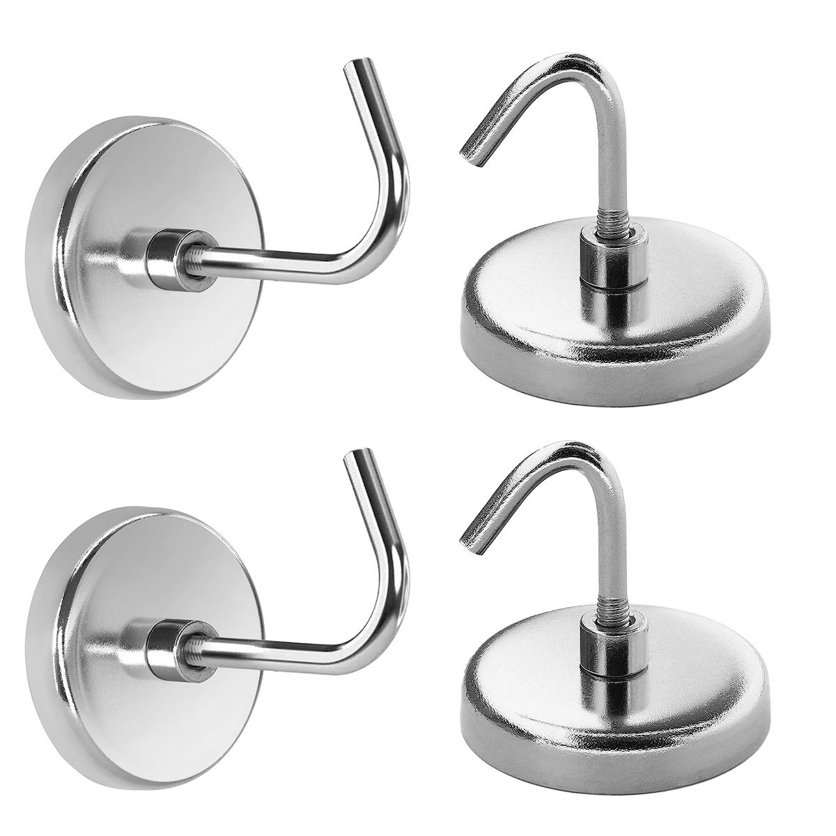Sterline Magnet Hooks - Powerful Multipurpose Magnets with Hooks 4-Pack