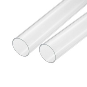 Unique Bargains Lamp Lantern Water Cooling System Acrylic Round Pipes Clear 2 Pcs 14" - 1 of 4