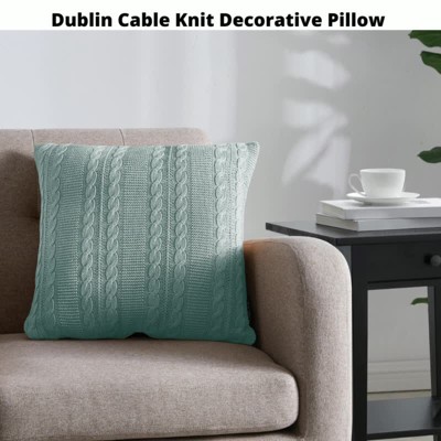 Target cable knit pillow sale