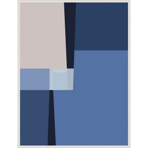 Amanti Art Blue Lines 3 by Alyson Storms Canvas Wall Art Print Framed 23 x 30-in. - image 1 of 4