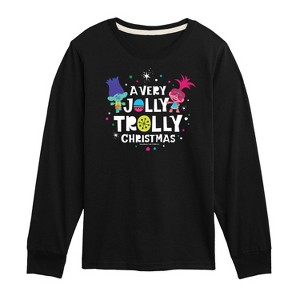 Boys' - Trolls - Jolly Trolly Christmas Branch and Poppy Long Sleeve Graphic T-Shirt - 1 of 4