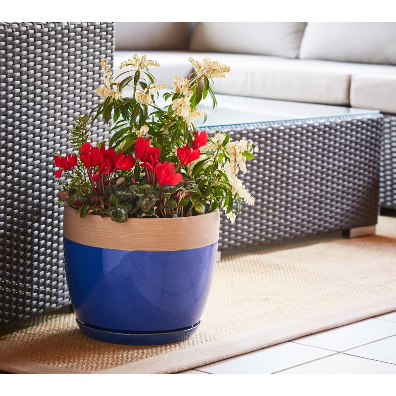 12" Ana Planter in Navy Finish - Southern Patio, 3 of 5