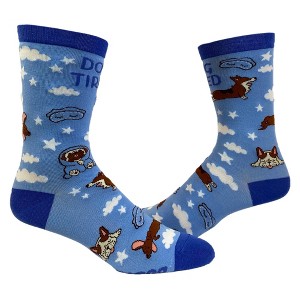 Crazy Dog T-Shirts Women's Dog Tired Socks Funny Pet Puppy Animal Lover Sleepy Graphic Novelty Footwear - 1 of 4