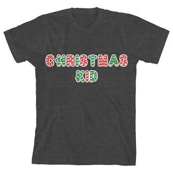 Santa's Favorite Christmas Kid Crew Neck Short Sleeve Charcoal Heather Unisex Youth T-shirt