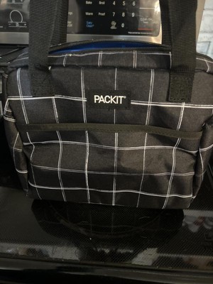 Pack It Freezable Snack Bag - Black Grid