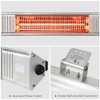 Costway 1500W Infrared Patio Heater w/ Remote Control & 24H Timer for Indoor Outdoor - 3 of 4