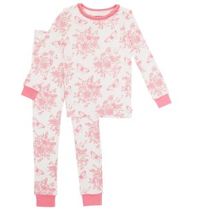 RuffleButts SoftSnooze Big Girls Ruffle Long Sleeve Pajama Set - 1 of 4