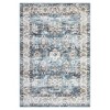 Machine Washable Rug Indoor Vintage Persian Distressed Area Rug Floral Print Throw Rugs for Living Room - 2 of 4