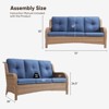 Buenhomino Outdoor Patio Couch Wicker Sofa - 3 Seater Rattan Sofa for Outside Patio Garden with Deep Seating and Olefin Cushions - 4 of 4