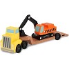 Wooden Trailer and Excavator Vehicle Set 3 Piece Construction Toy for Kids - 4 of 4