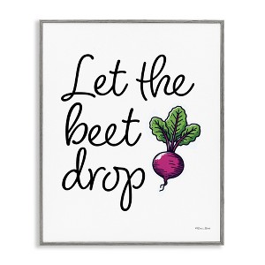 Stupell Industries Let The Beet Drop Framed Giclee Art, Gray, 24" x 30" - 1 of 4