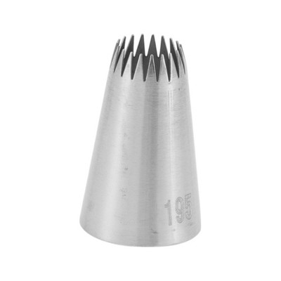Unique Bargains Piping Tip 304 Stainless Steel Silver Tone 0.51"x0.98"x1.46" 1 Pcs