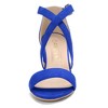 Allegra K Women's Open Toe Crisscross Buckle Ankle Strap Block Heel Sandals - 2 of 4