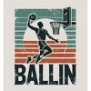 Ballin Slam Dunk Adult Long Sleeve Hoodie - 2 of 2