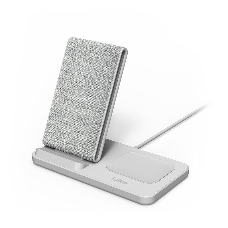 iOttie iON Wireless Duo Charging Stand &#38; Pad for iPhones and Androids - Gray, 1 of 9