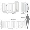 LAOTIES 27" Tall Freestanding 4 Panel Foldable Wooden Dog Gate,Pet Safety Fence with Support Feet,for Stairs,Doorways - 4 of 4
