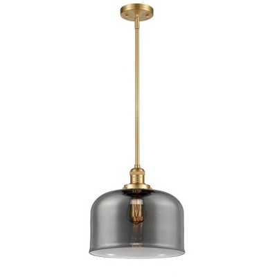 Bell - 1 Light Stem Hung Mini Pendant In Industrial Style-13 Inches Tall and 12 Inches Wide