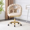 KWPZQEB Accent Puffy Bubble Swivel Chair, Velvet Ball Chain Chair w/ Gold Five-Claw Casters, Modern Armchair with Upholstered for Office, Reading Room - 2 of 4