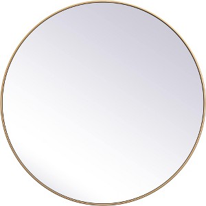 Elegant Lighting Metal frame round mirror 45 inch in Brass - 1 of 4