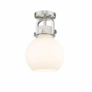 Newton Sphere - 1 Light Flush Mount In Industrial Style-12 Inches Tall and 8 Inches Wide - 1 of 1