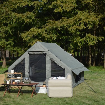 Inflatable Camping Tent 4 Season Glamping Tent for 4 to 6 Person Waterproof Windproof Air Tent Easy Setup Portable Outdoor Shelter-The Pop Home