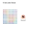 Unique Bargains Laser Capital Alphabet Round Self-Adhesive Reflective Letter Stickers 10 Pcs - 2 of 3