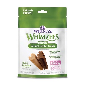 WHIMZEES by Wellness Puppy Daily Bag in Vegetable Flavor Extra Small Dental Dog Treats - 7.9oz/30ct - 1 of 4