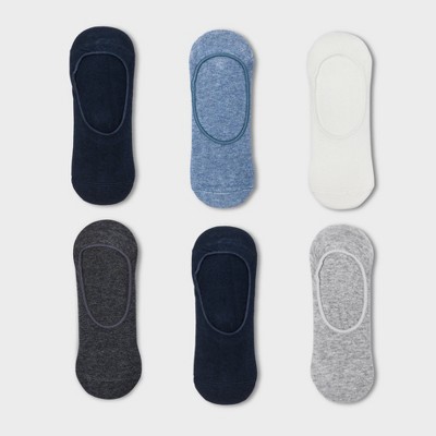 Women's 6pk Liner Socks - A New Day™ Navy/denim Heather/white/gray - 4 ...