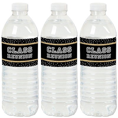 Big Dot of Happiness Reunited - School Class Reunion Party Water Bottle Sticker Labels - Set of 20