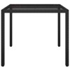 vidaXL Garden Dining Table Brown 35.4x35.4x29.5 in Poly Rattan - 4 of 4