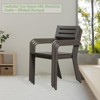 Maggift Patio Seating Sets Outdoor Bistro Set，Special Design, Chat and Conversation Furniture Set，for Garden, Living Room, Black, 23.46"*20.39"*32.01" - 3 of 4