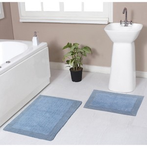 Home Weavers Luxury Collection 100% Cotton Tufted Bathroom Rug Set, Non-Slip Latex Bath Rug Set - 1 of 4