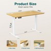 CAVINAS Height-Adjustable Office Desk, Ergonomic Standing Desk with T-Shaped Metal Bracket, Modern Computer Desk for Home Office/Gaming/Study - 4 of 4