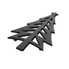 Transpac Metal 9.06 in. Black Christmas Matte Tree Trivet - 3 of 4