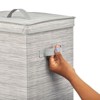 mDesign Tall Gift-Wrapping Paper Storage Box with Handles + Removable Lid - 14 x 12 x 41, Taupe - 4 of 4