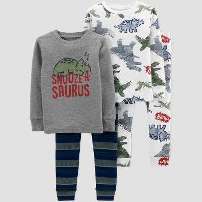 Image of Toddler Boys' 4pc Dino Pajama Set - Just One You® made by carter's Green 5T