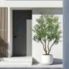 Okak 8FT Tall Artificial Olive Tree with Natural Trunk and Lifelike Olive Leaves and Fruit, Fake Plants with Pot, Plants Decor for Home, Office, Green - 4 of 4